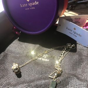Kate Spade Kiss Prince Rhinestone Frog Necklace